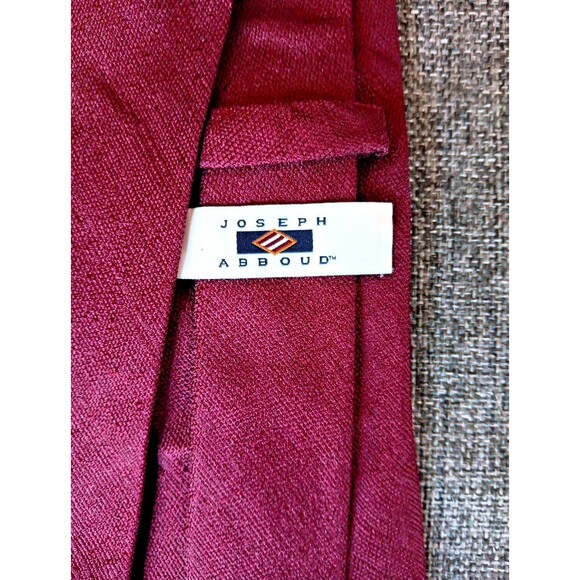 Tie 70s 80s 90s Y2K Mens Joseph Abboud Silk red 3 Wide 59 Long - Picture 6 of 6